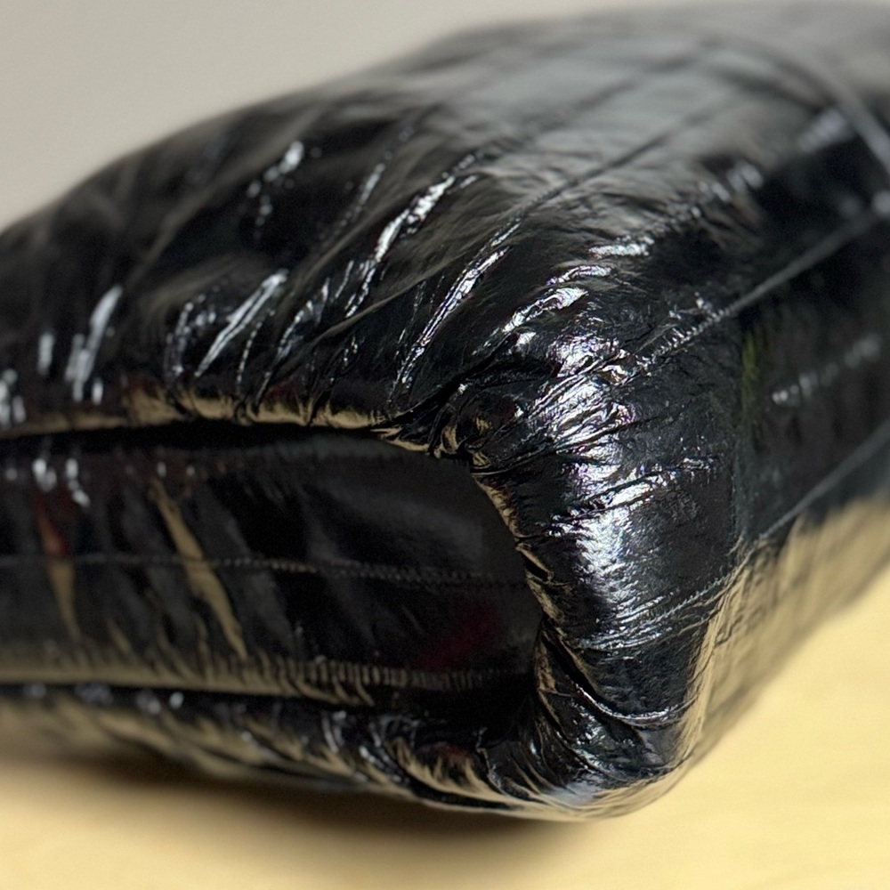 Vintage Genuine Eel Skin Puffer Shoulder Bag Clutch - Picture 12 of 16